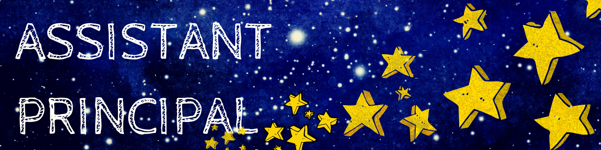 assistant principal banner with stars